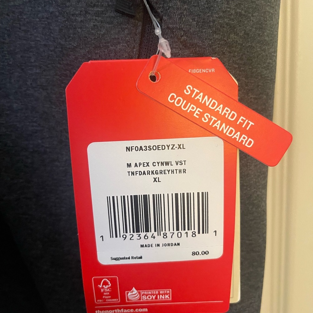 Dark Gray North Face Vest